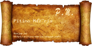 Pitino Mária névjegykártya